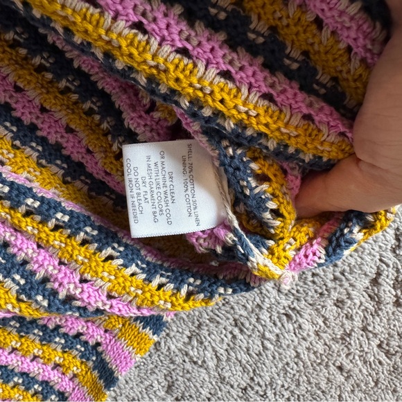 White + Warren Multicolor Striped Cotton Linen Set - Picture 5 of 9